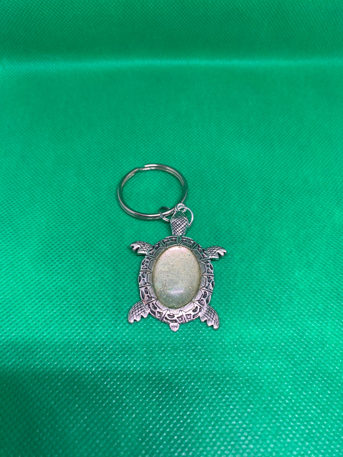 Green turtle keychain