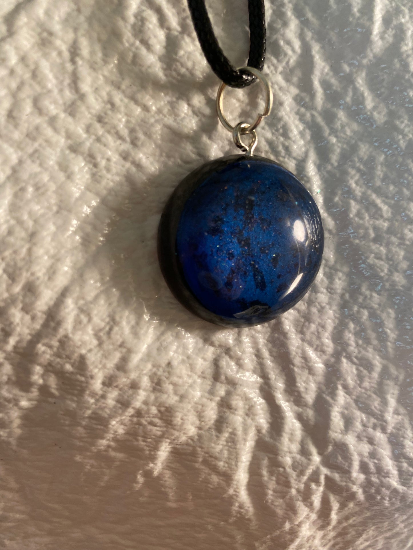 Blue galaxy necklace