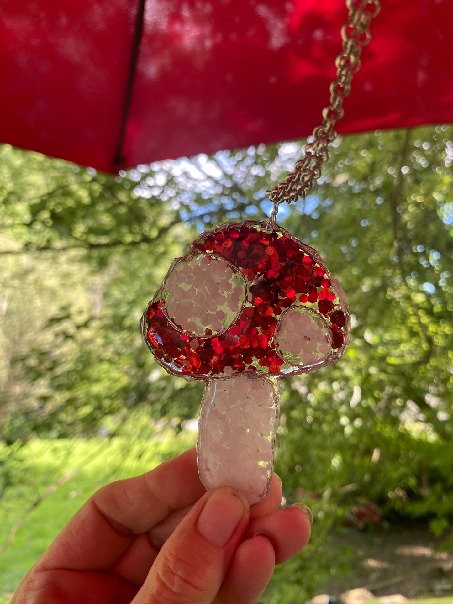 Mushroom necklace