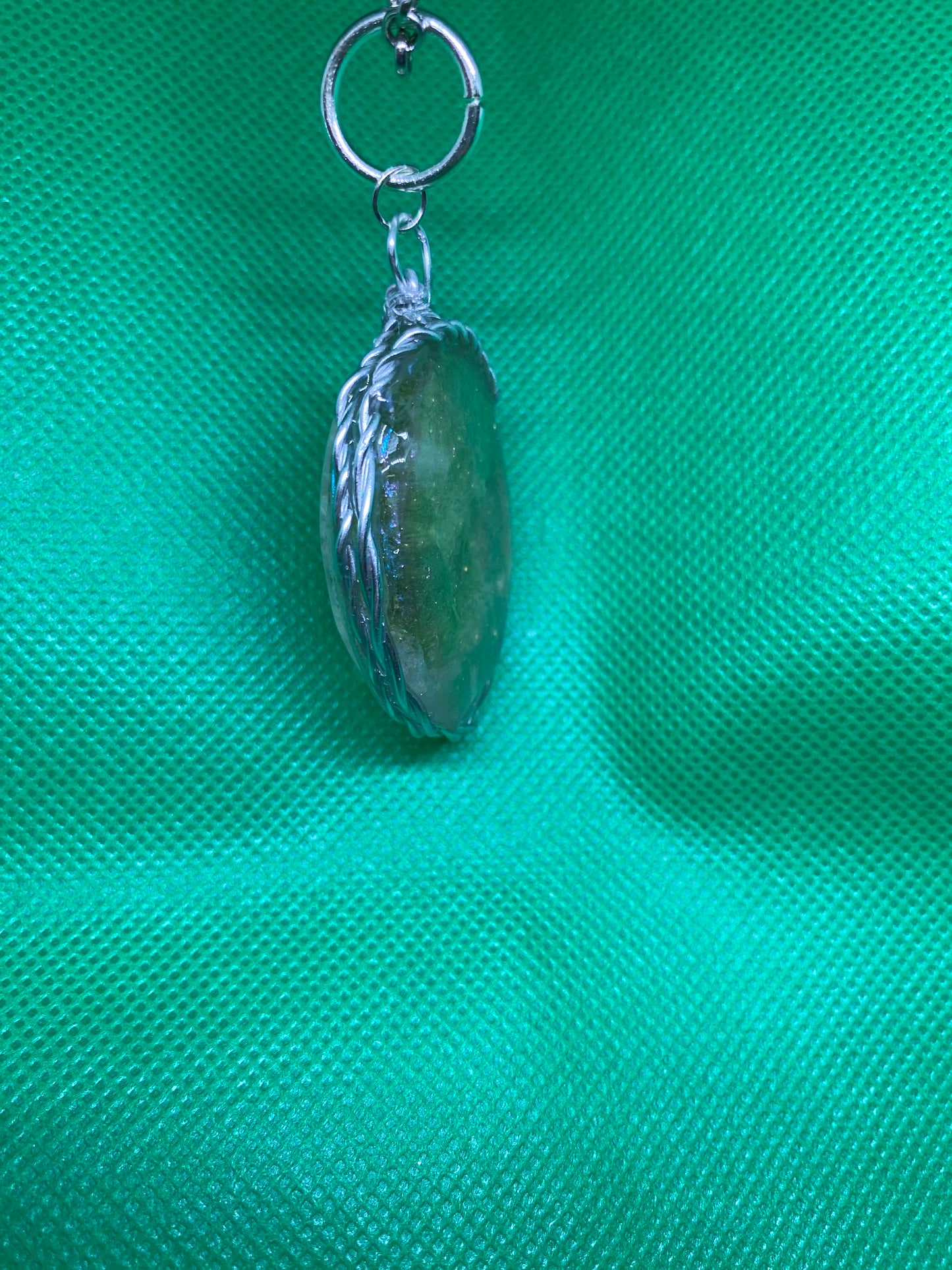 Double wrapped resin pendant frosted