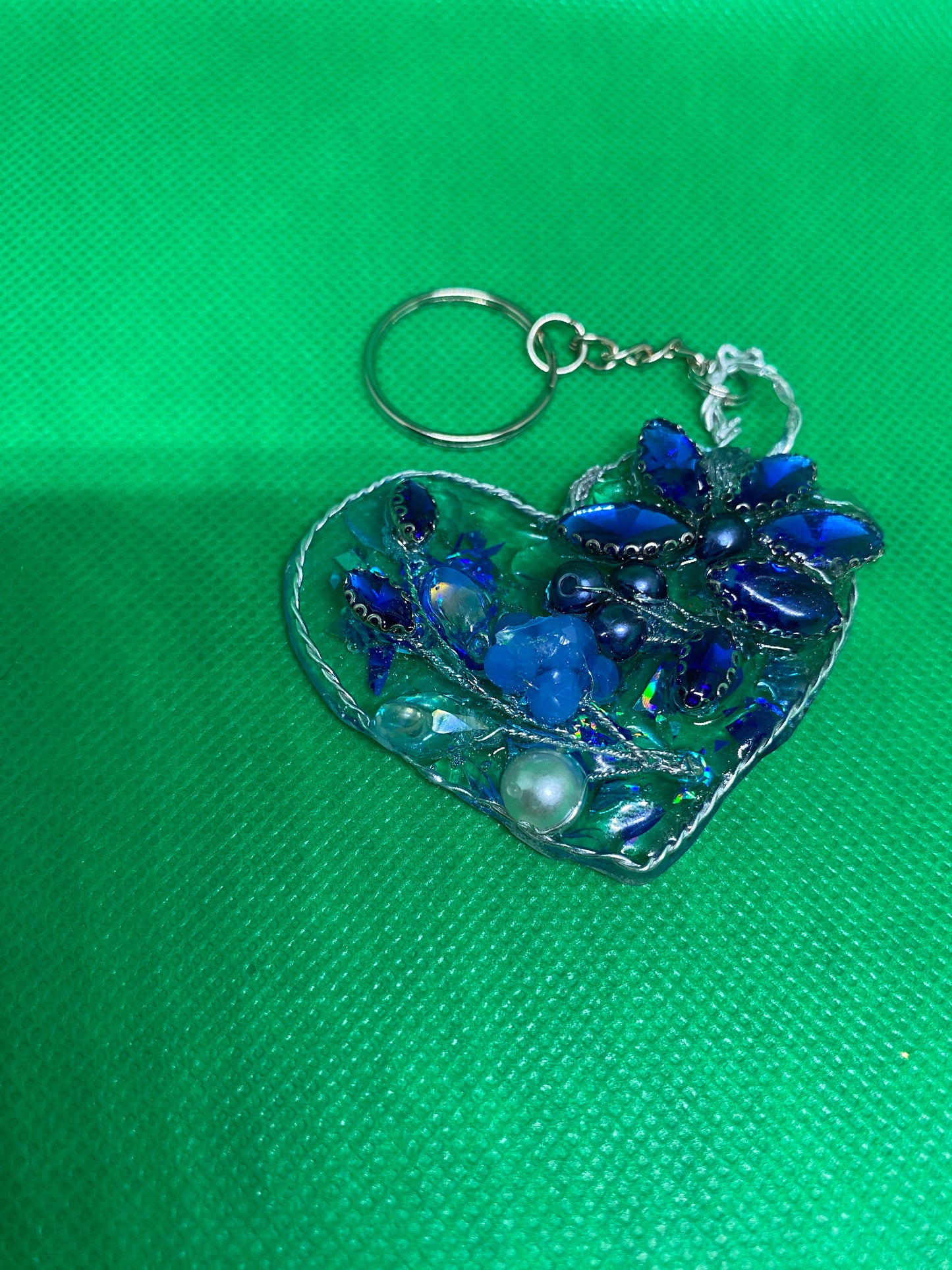 Blue flower heart