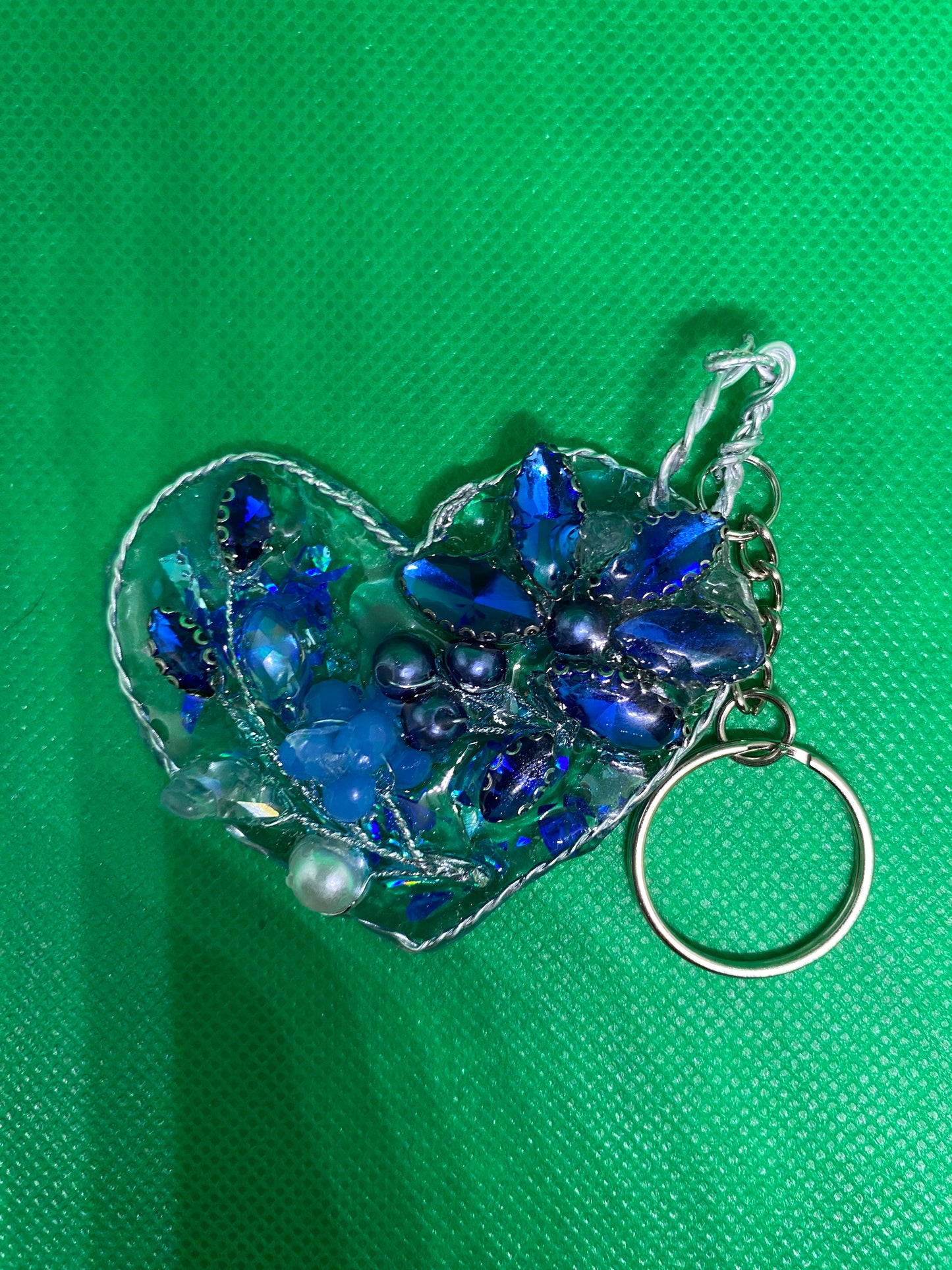 Blue flower heart