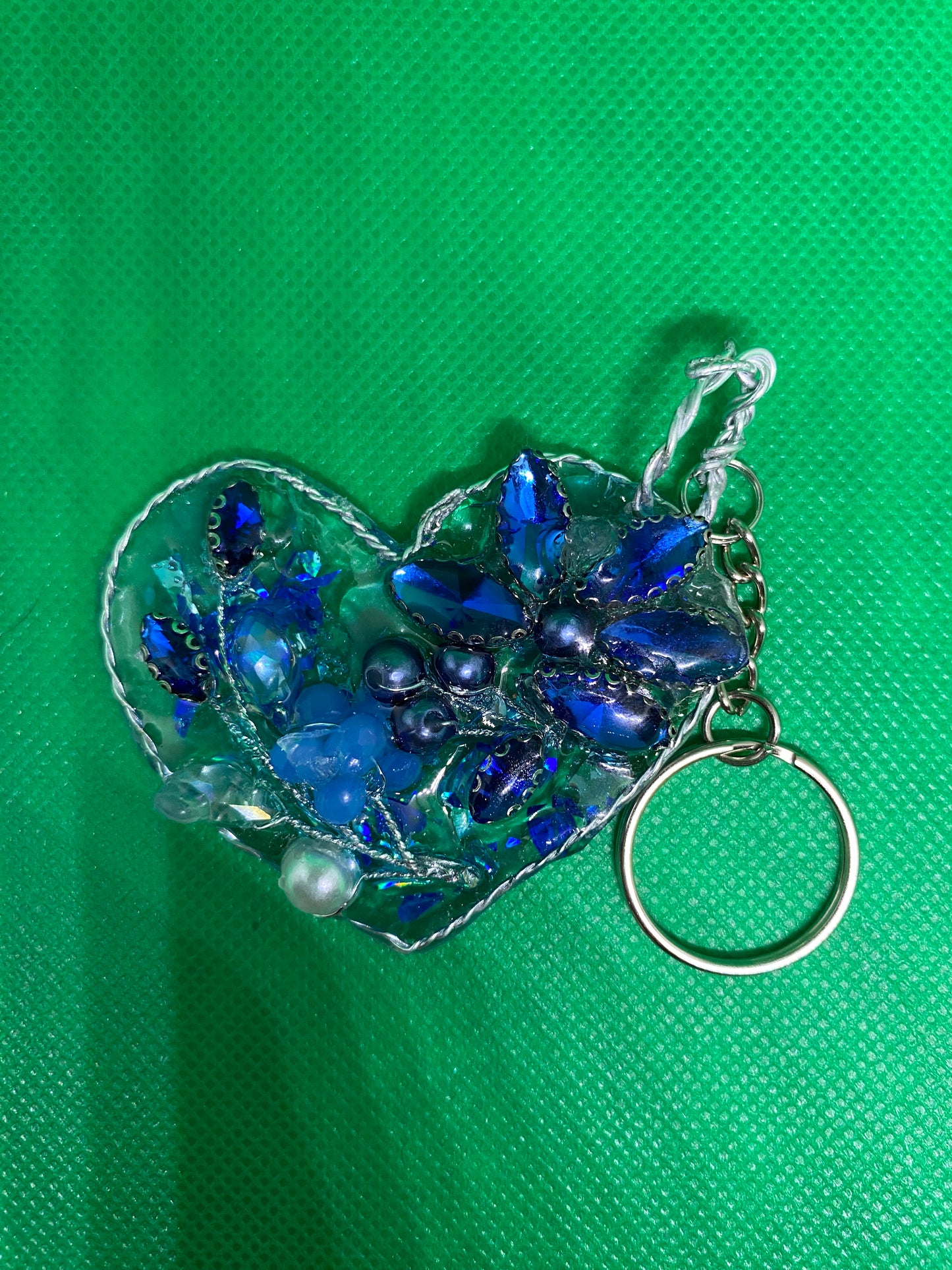 Blue flower heart