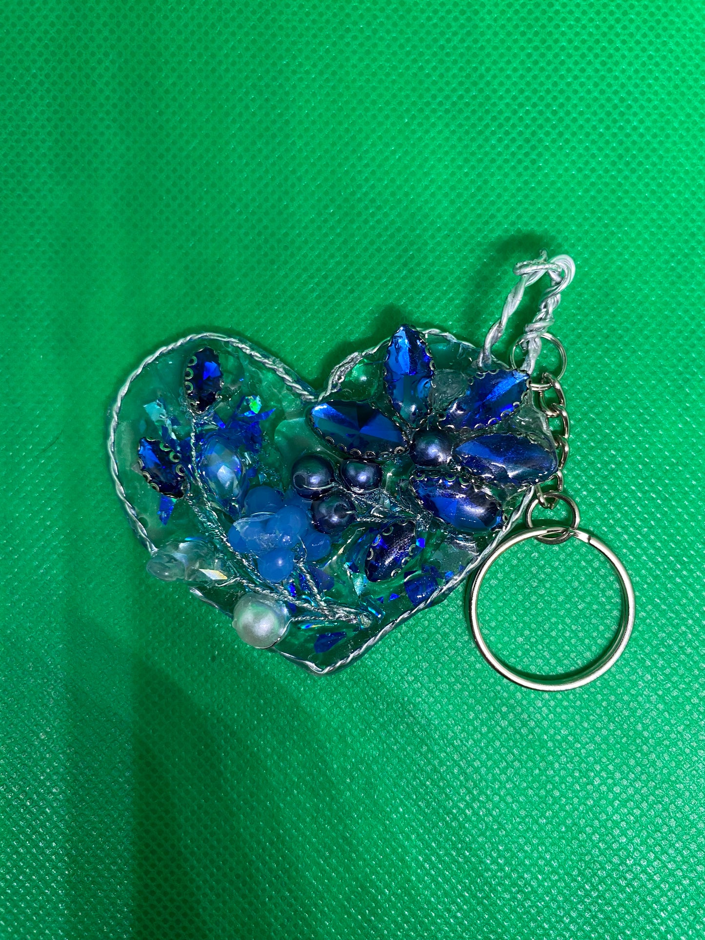 Blue flower heart