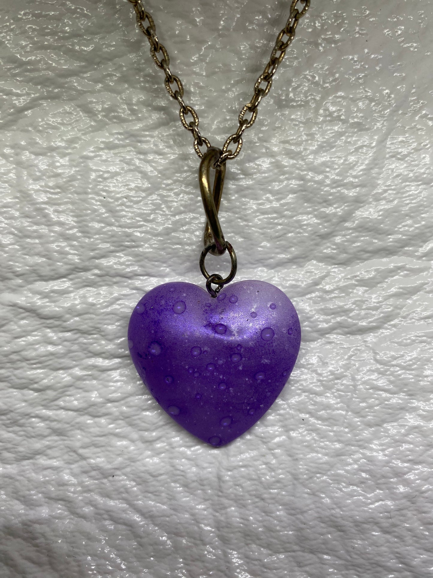 Purple Heart with rain drops