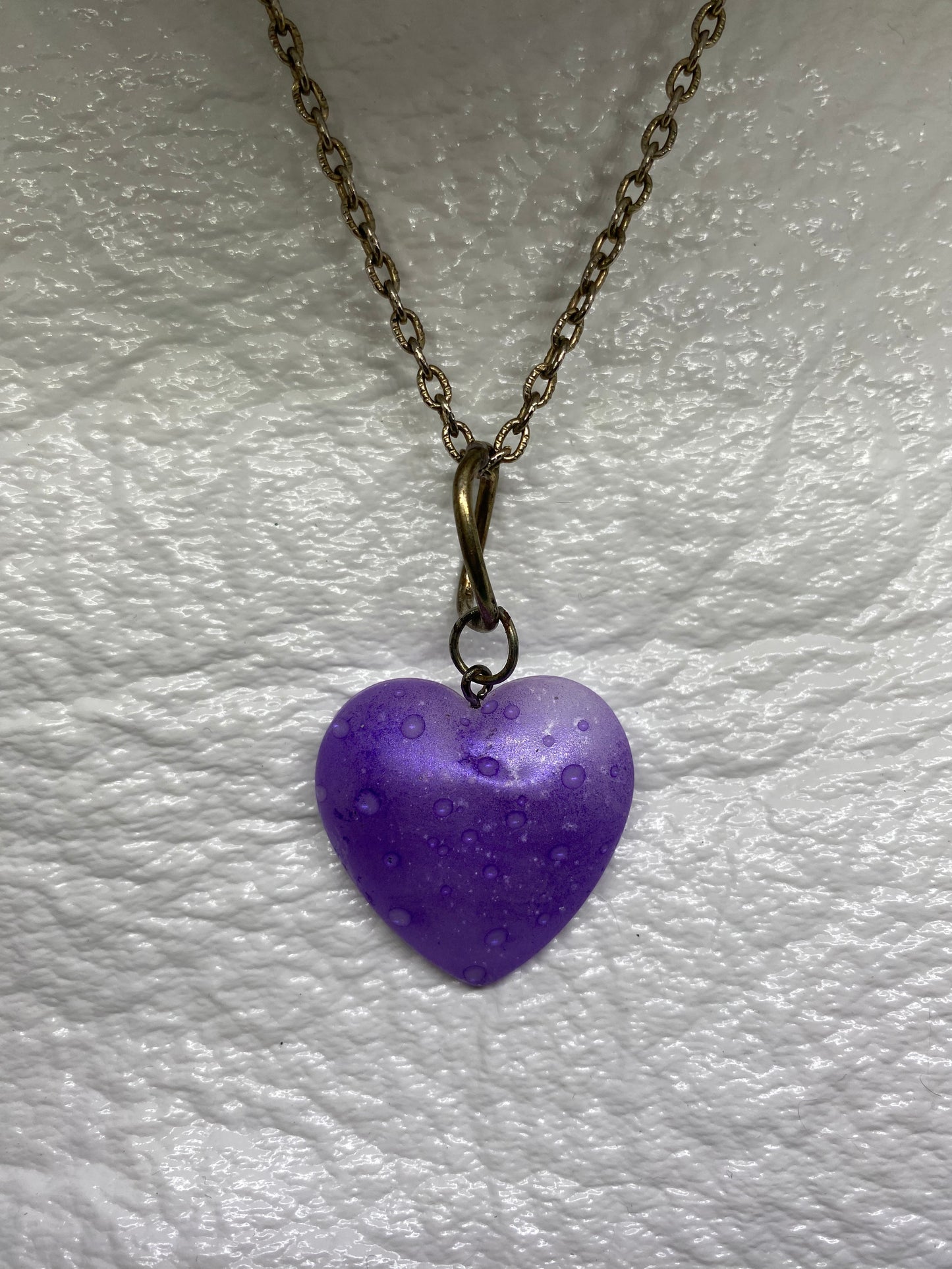 Purple Heart with rain drops