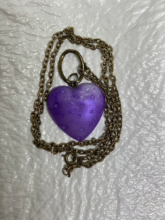 Purple Heart with rain drops