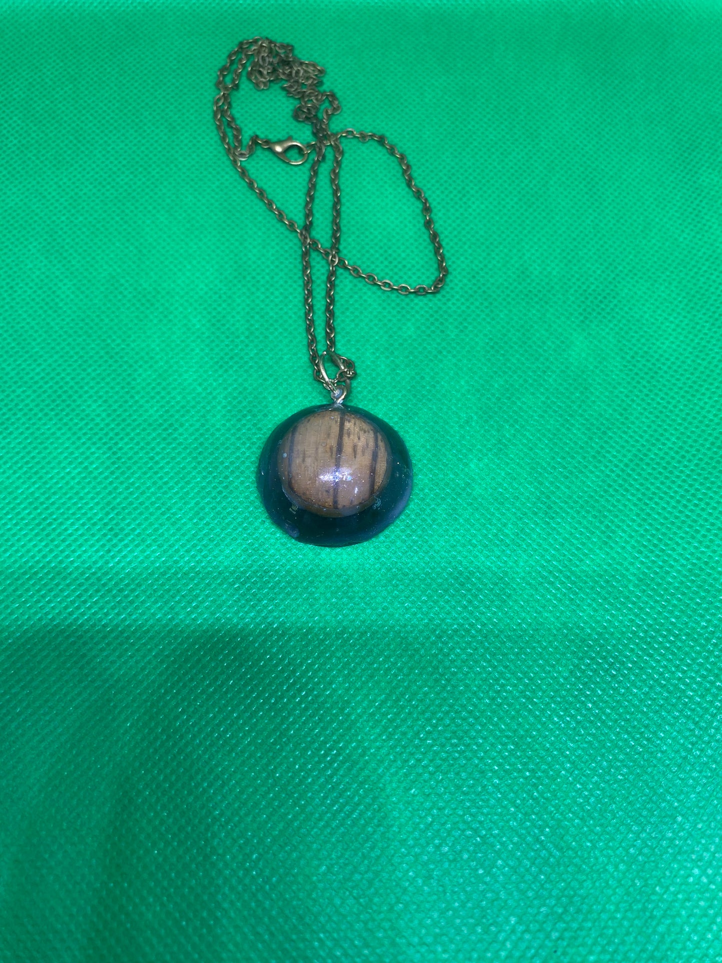 Wooden look necklace