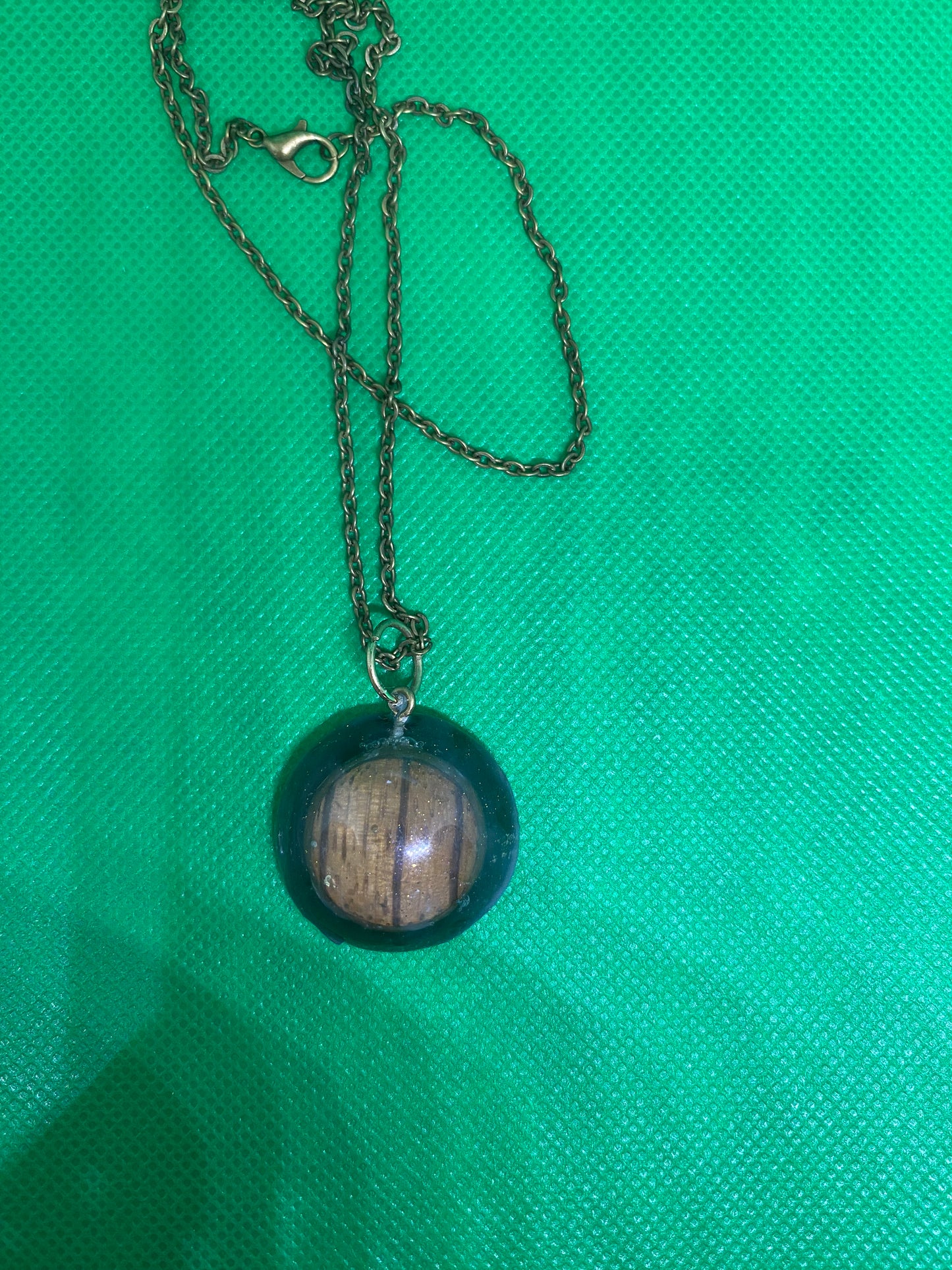 Wooden look necklace