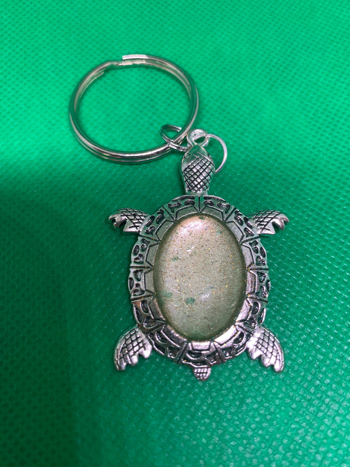 Green turtle keychain