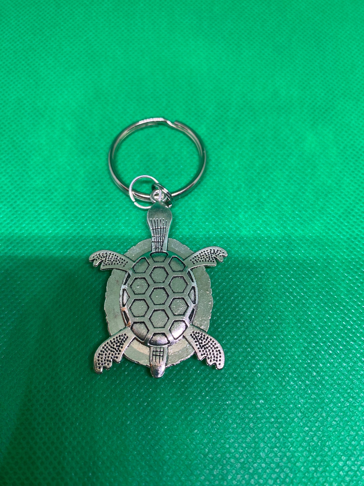 Green turtle keychain