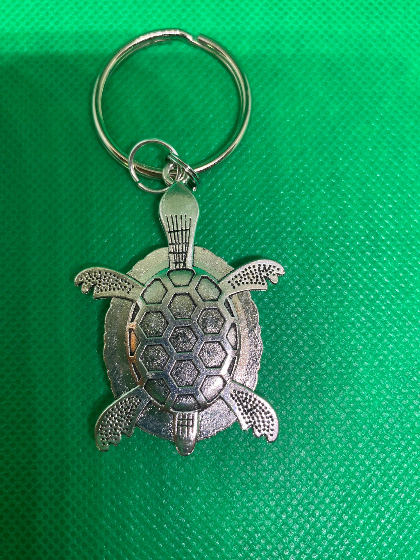 Green turtle keychain