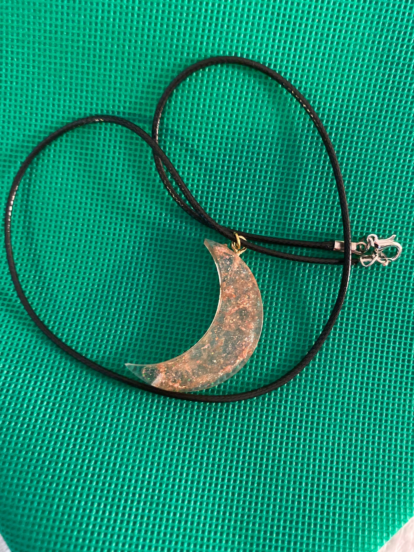 Half crescent moon necklace