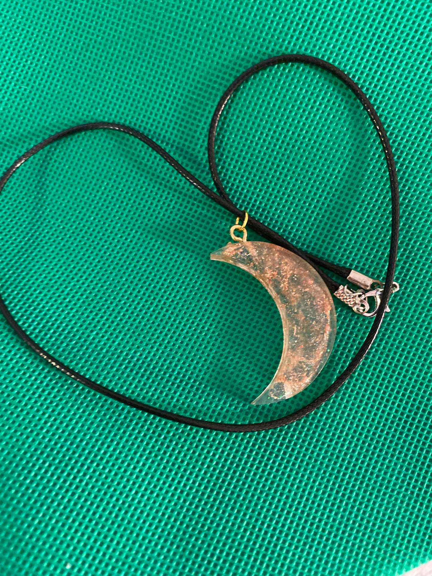 Half crescent moon necklace