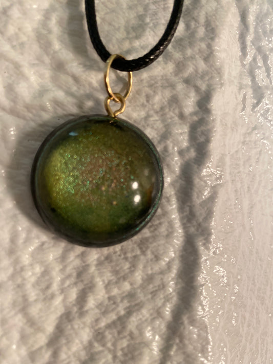 Multicolored galaxy necklace