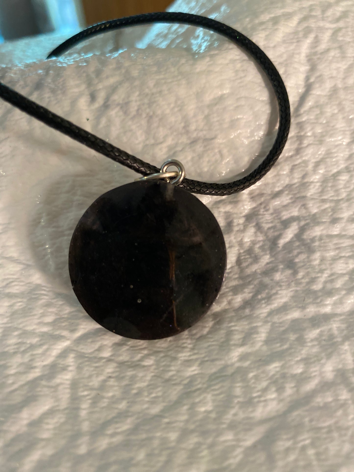 Purple and black galaxy necklace