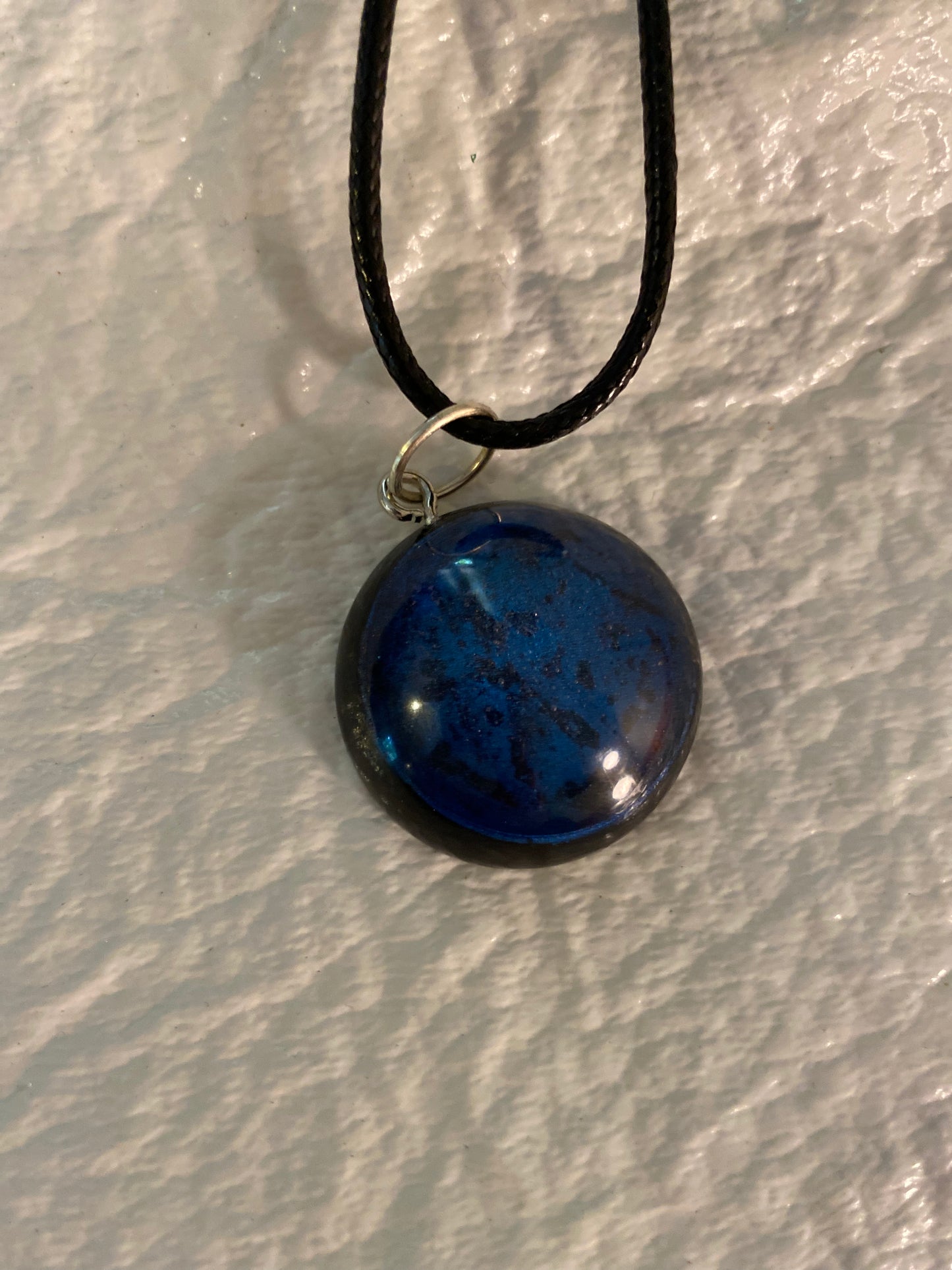 Blue galaxy necklace