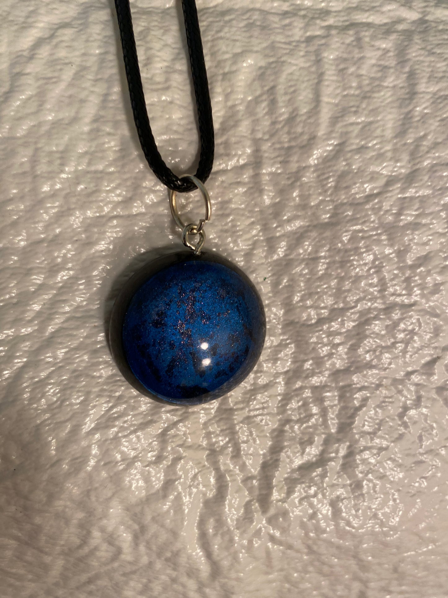 Blue galaxy necklace