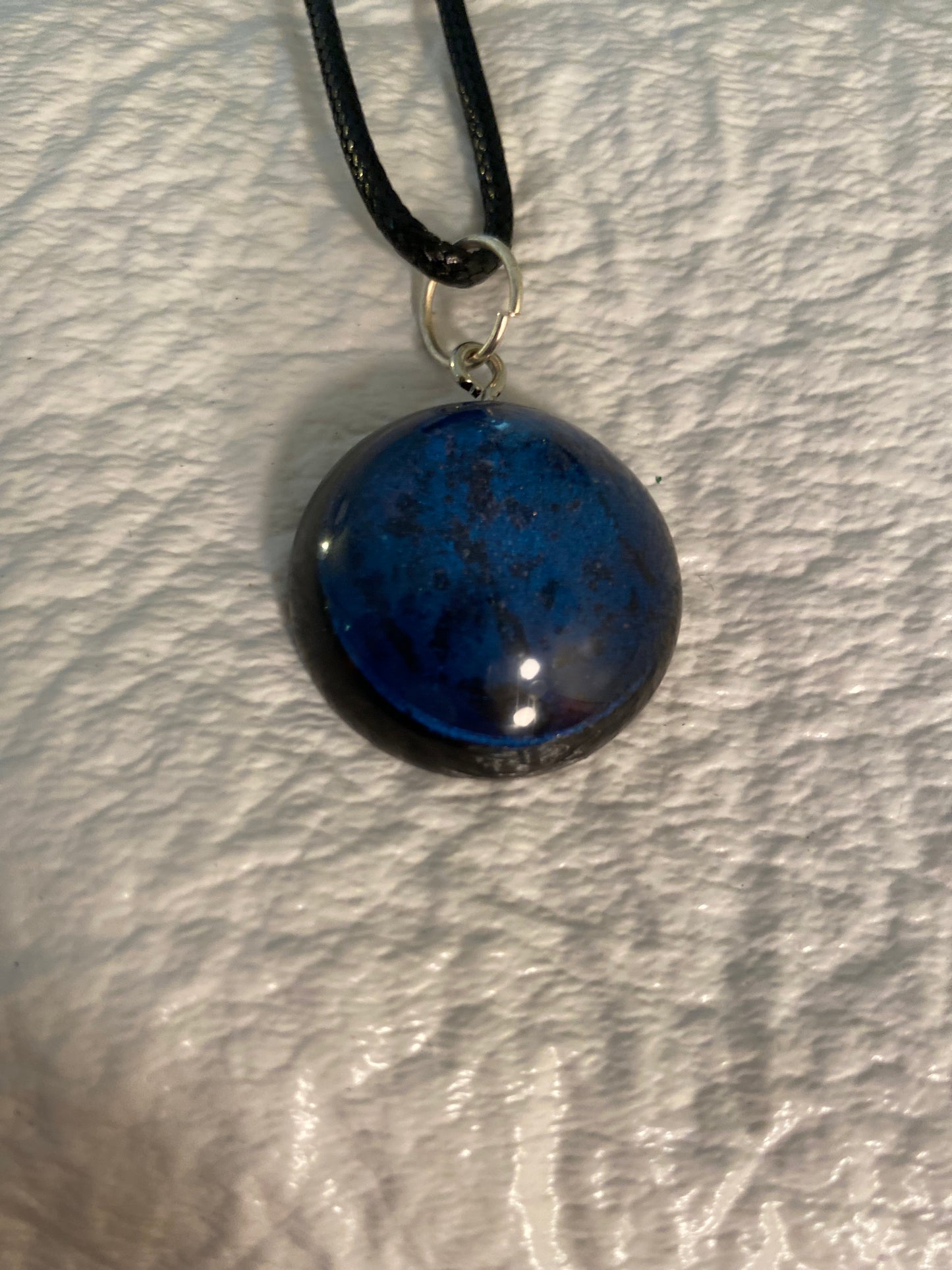 Blue galaxy necklace