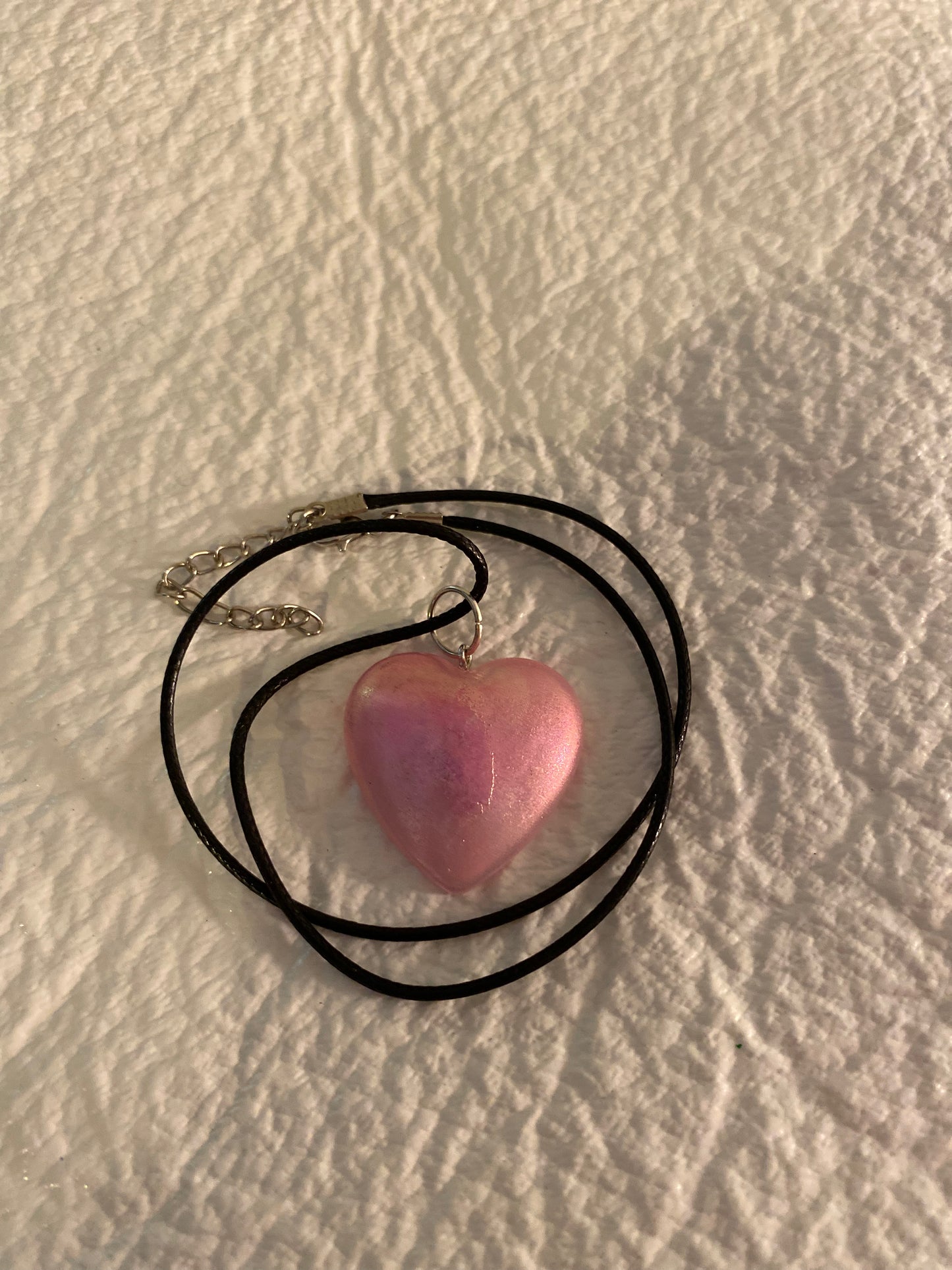 Medium pink heart pendant