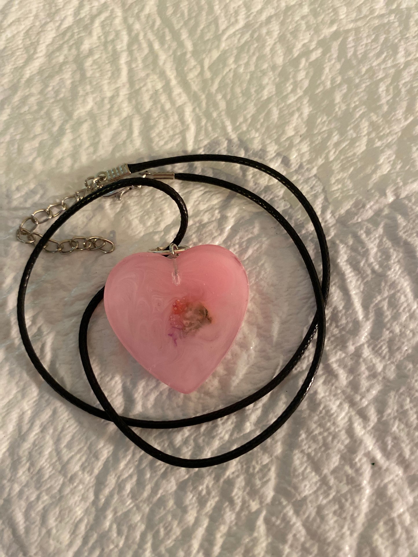 Medium pink heart pendant