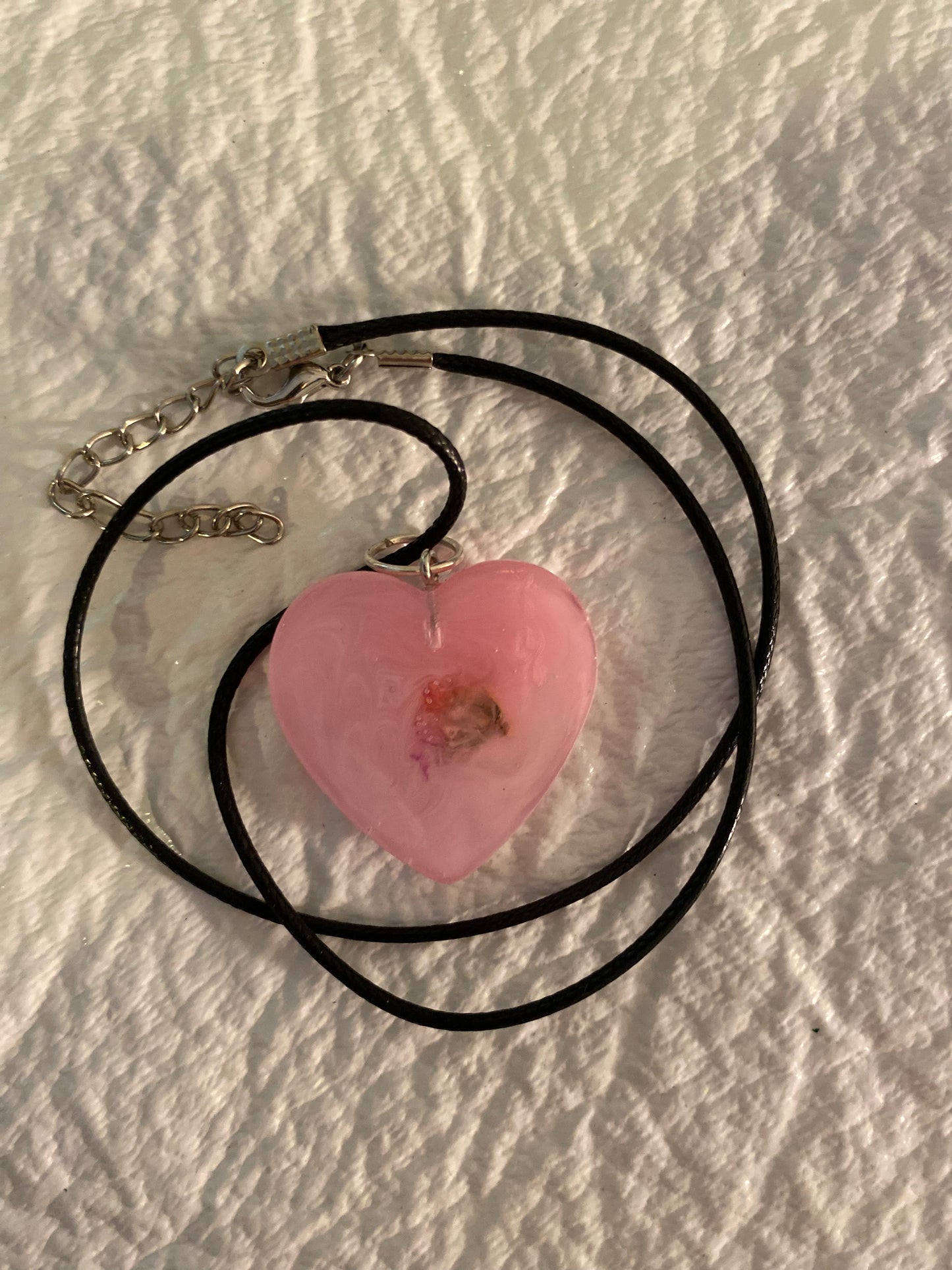 Medium pink heart pendant