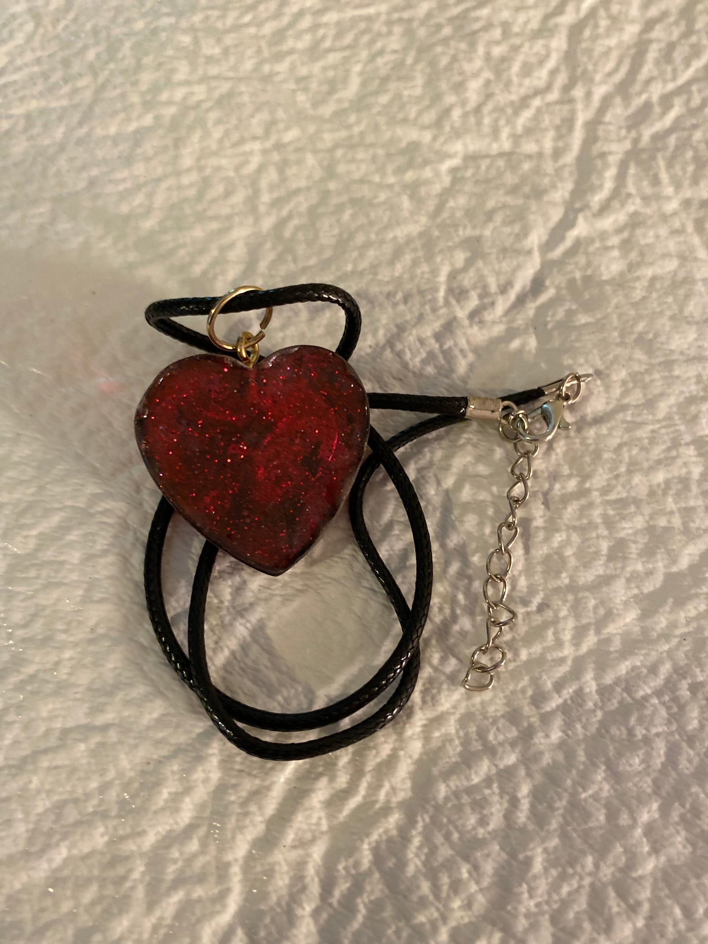 Medium red glitter heart