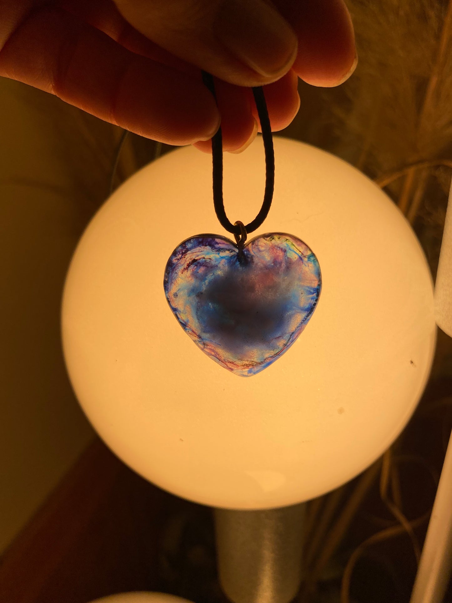 Medium midnight heart pendant