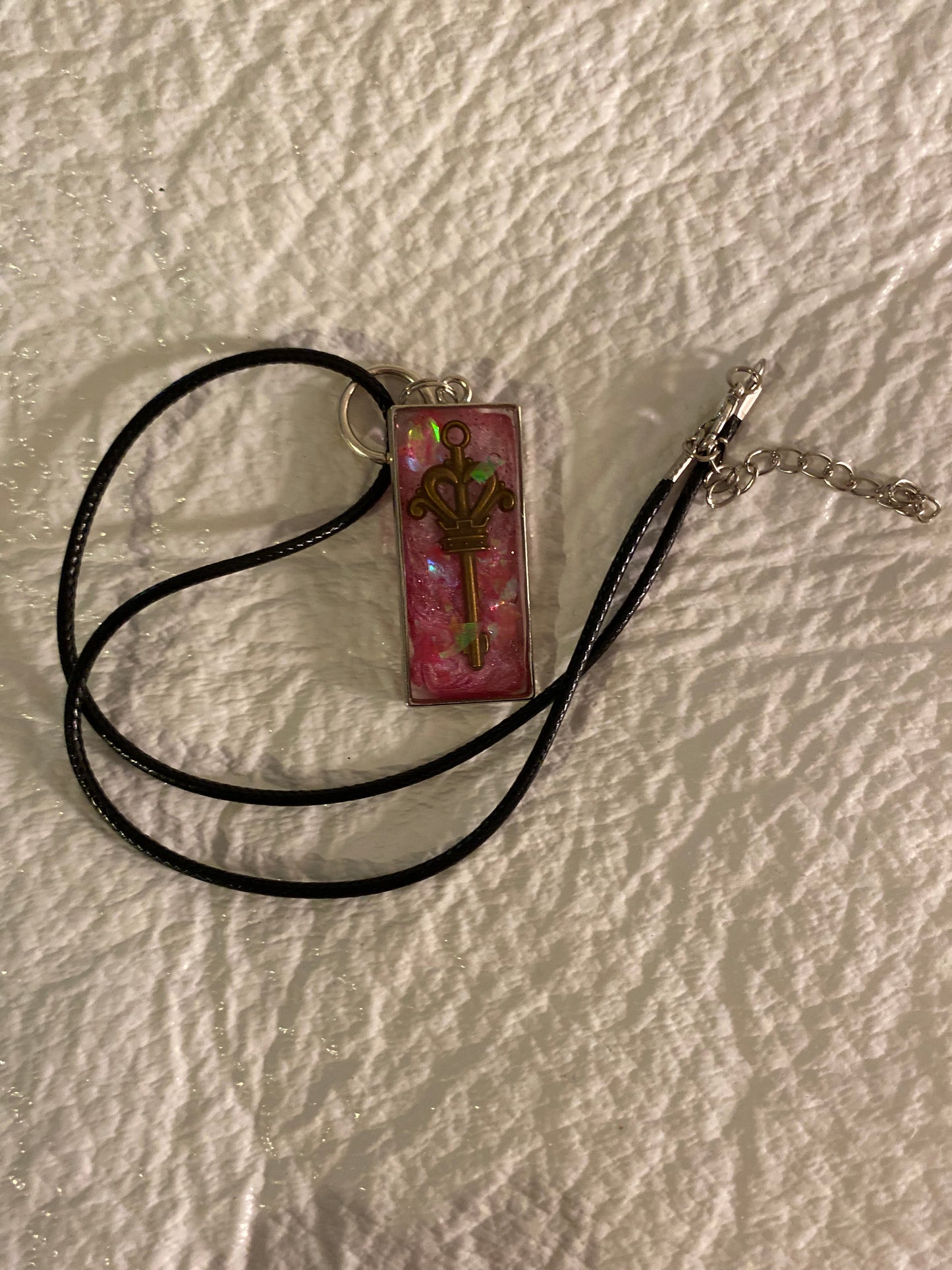 Key in pink resin